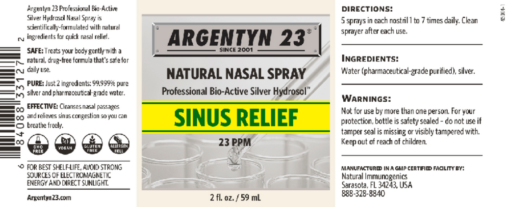 Argentyn 23 Nasal Spray Sinus Relief 2oz