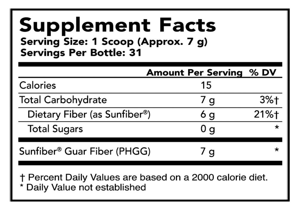 SunFiber PHGG 217 Grams