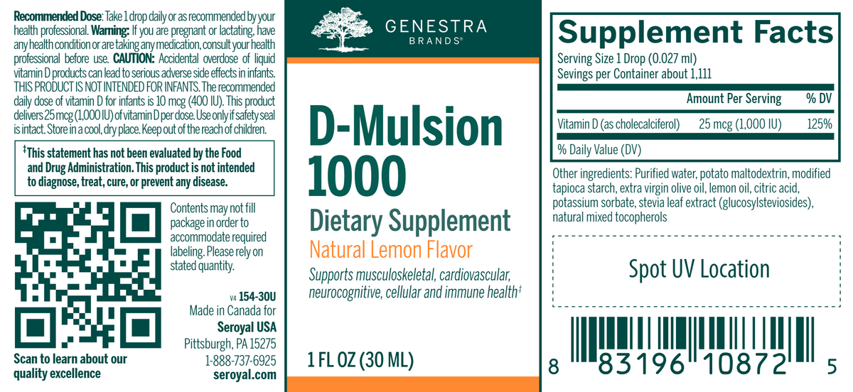 D-Mulsion 1000 (Citrus) 1 oz - Expires 04/24 (10% off)