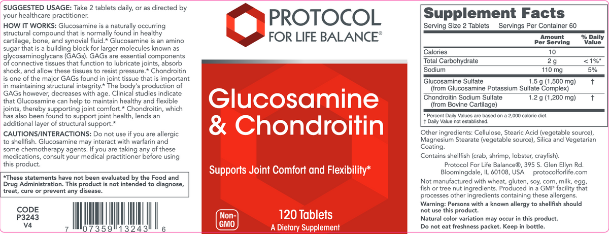 Glucosamine &amp; Chondroitin Ex Str 120 tabs -Special Order