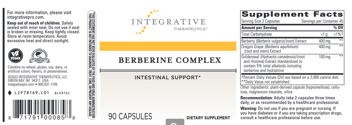 Berberine Complex 90 caps - Special Order