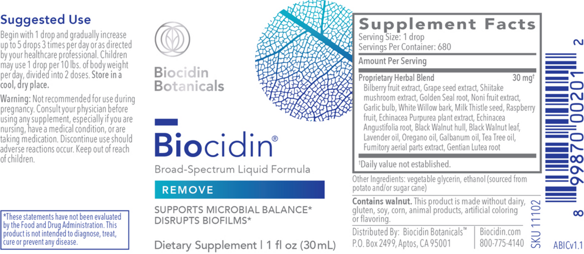 Biocidin® 1oz - Advanced Formula - broad spectrum