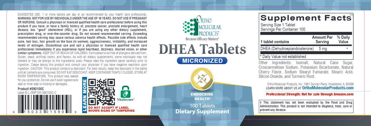 DHEA 5mg 100 tablets