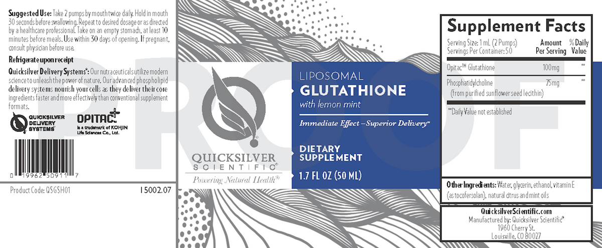 Liposomal Glutathione 1.7 Fl. Oz.