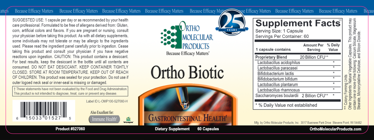 Ortho Biotic 60 Capsules