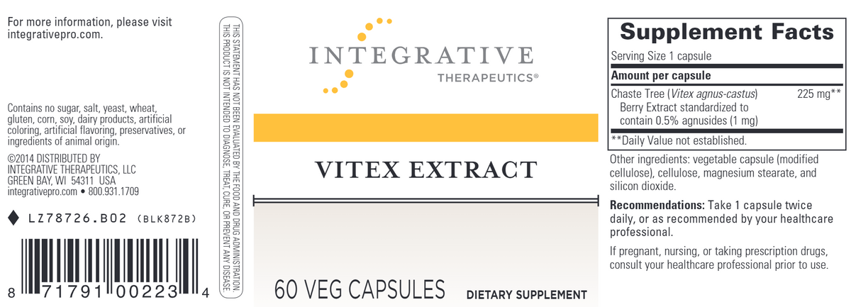 Vitex Extract 225mg 60 caps