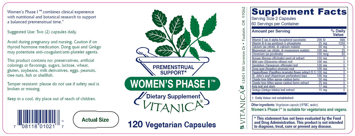 Women&#39;s Phase I 120 capsules