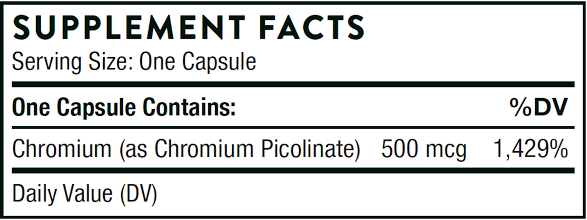 Chromium Picolinate 60 Capsules- Expires 02/2024 (10% off)
